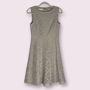 London Times Crochet Lace A Line Dress Size 6